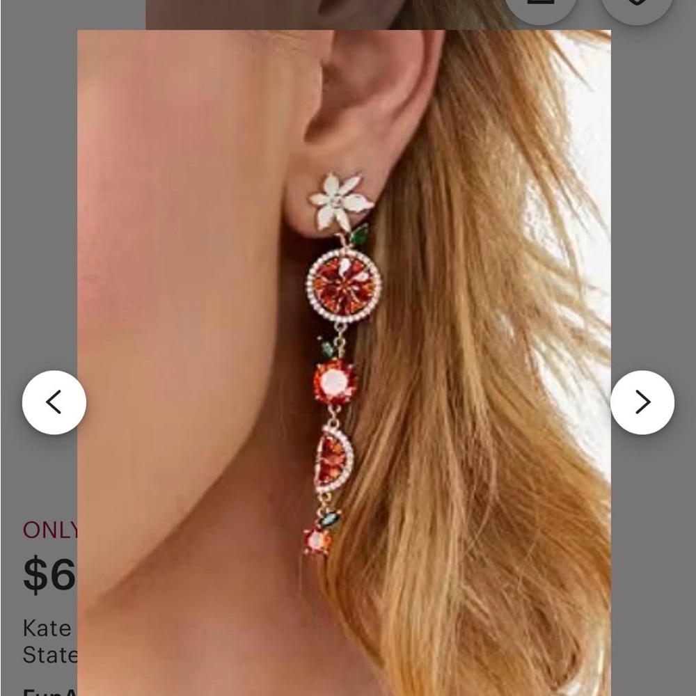 Kate Spade New York Sweet Citrus Orange Statement earring